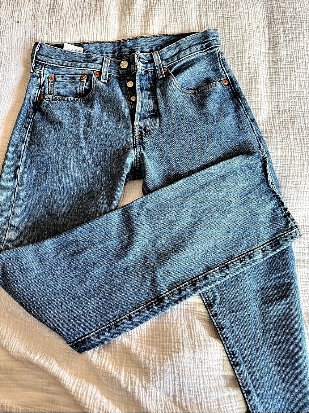 Levi's 501 Straight Leg Jeans Waist 28 Length 32 Blue